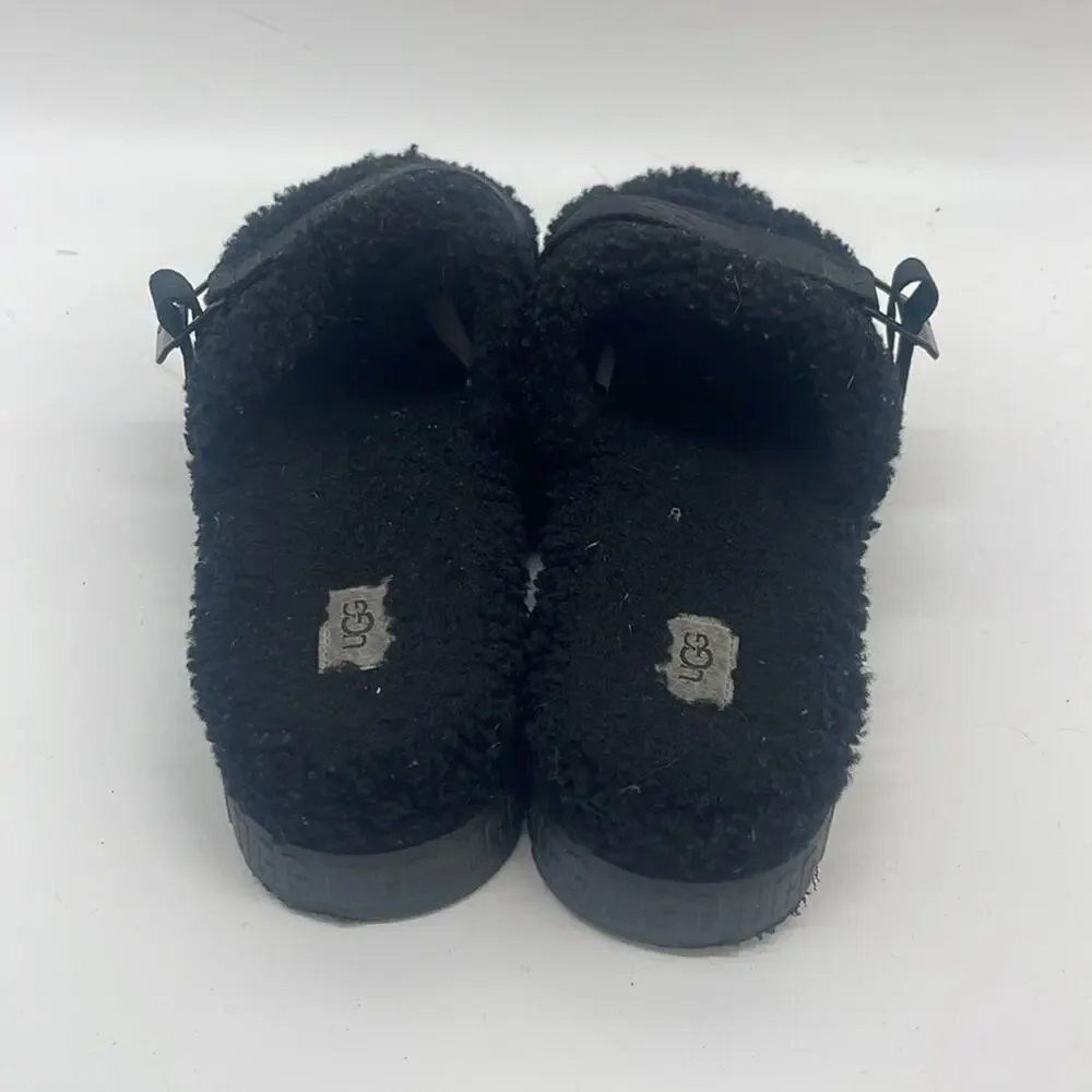UGG Fluffita sheepskin Sherpa slip on platform sandals sz 12